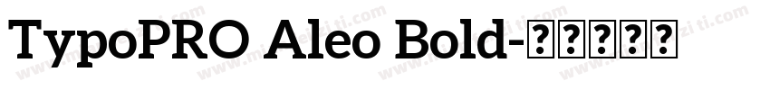 TypoPRO Aleo Bold字体转换